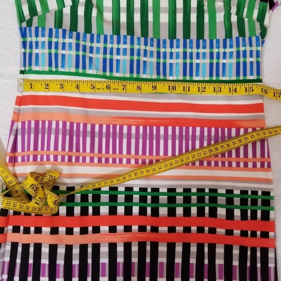 Eliza J Multicolor Striped Dress Size 6 - Picture 6 of 14